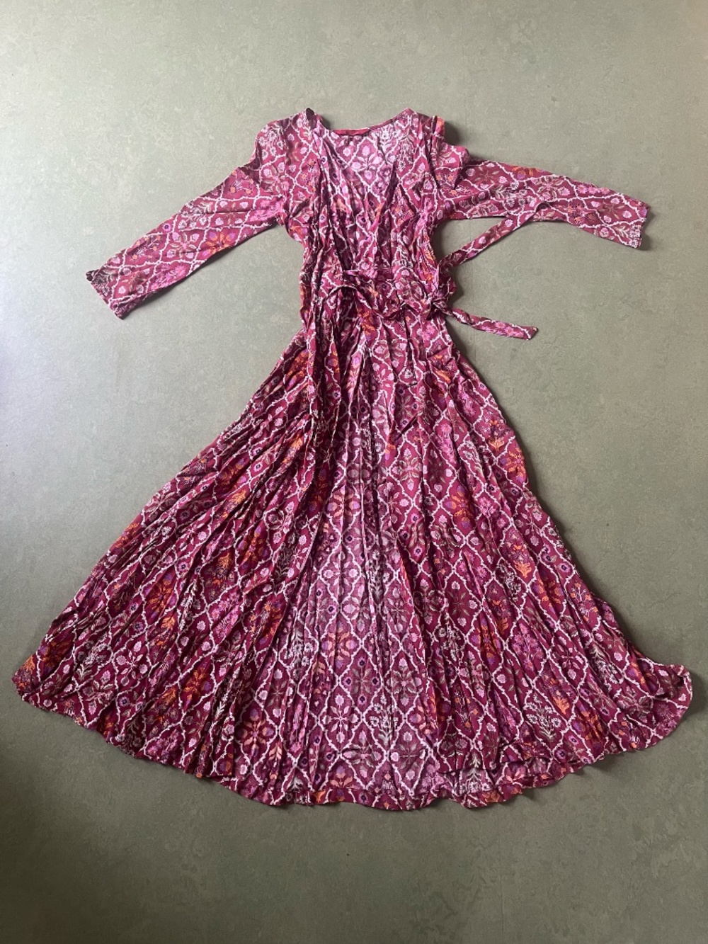 Tigerlily Burgundy Floral Wrap Maxi Dress
